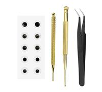 Kit D'acupuncture pour Graines D'oreille,Autocollants Auriculaires,Perles d'oreille sans Aiguilles,Patchs Jetables avec Stylo Sonde D'acupression pour Flux D'énergie, et Soutenir votre Beau (Noir)