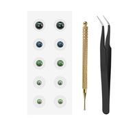 Kit D'acupuncture pour Graines D'oreille,Autocollants Auriculaires,Perles d'oreille sans Aiguilles,Patchs Jetables avec Stylo Sonde D'acupression pour Flux D'énergie, et Soutenir votre Beau (Vert)
