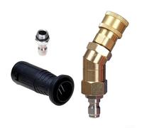 Kit d'adaptateur à connexion rapide en cuivre pour nettoyeurs haute pression avec régulateur de coude réglable et embouts de buse en bec de canard pour des travaux de nettoyage efficaces en plein air