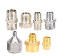 Kit d'adaptateur d'aérographe 7 pièces, connecteur BSP 1/8in 1/4in pour compresseur Airbrush Tuyau à dégagement rapide Déconnecter le connecteur de raccord Set Fournitures de compresseur d'air profess