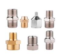 Kit d'adaptateur d'aérographe professionnel, 7 pièces, ensemble de connecteurs de raccord for compresseur, prise de conversion de tuyau d'aérographe 1/8 "1/4" BP mâle femelle(Adapter4 1pcs)