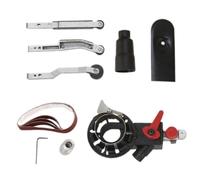 Kit d'adaptateur de bande abrasive pour meuleuses d'angle de type 115/125 - Compatible avec broches filetées de 10 mm et 14 mm, lot de 5 (60-600#) (avec filetage de 10 mm)