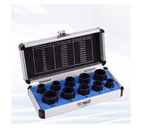 Kit d'adaptateur de boîtier d'impact, Jeu de 10 douilles for écrous et vis, extracteur filetage 9 à 19 mm, boîte outils for perceuse(Long)