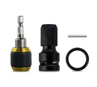 Kit d'adaptateur de clé à douille pour entraînement hexagonal de 1/2 à 1/4, barre d'extension télescopique avec connecteur d'embout magnétique, conversion d'outils à perceuse (B)