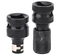 Kit d'adaptateur de douille à tige hexagonale Convertisseur de mandrin à dégagement rapide robuste Adaptateur de clé 1/2 pouce à 1/4 pouce pour perceuses à percussion Outils
