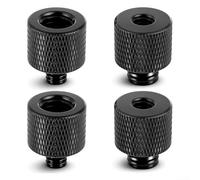 Kit d'adaptateur de filetage d'accessoires pour appareil photo avec conversions double direction 1/4" mâle vers 3/8" femelle et 3/8" mâle vers femelle 6,35 mm