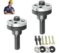 Kit d'adaptateur de meuleuse d'angle convertible avec bielle pour perceuse électrique, jeu de bielles réglables de 6 mm/10 mm pour perceuse électrique et meuleuse d'angle (6mm+10mm)