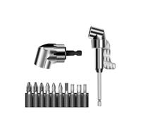 Kit D'Adaptateur de Perceuse à Angle Droit à 105 Degrés Amélioré avec Tournevis Multifonction Courbé pour Espaces Restreints (2,5 Pouces et 5,5