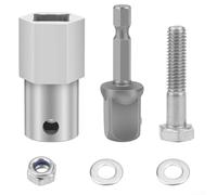 Kit d'adaptateur de perceuse sans fil en acier inoxydable pour poignées de manivelle de remorque à vent supérieur, trou d'arbre de 30,5 cm, trou traversant de 35,6 cm, 15 × 13 × 4 cm