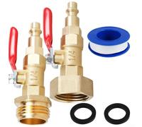 Kit d'adaptateur de soufflage pour camping-car - 2 pièces en laiton avec filetage de 6,35 mm pour tuyau d'arrosage et systèmes d'arrosage pour éviter les dommages causés par le gel