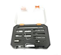 Kit d'adaptateur de tige d'extension portable de 11 pièces pour outils électriques, compatible avec les poignées hexagonales carrées rondes, ensemble d'extension de foret en métal avec étui