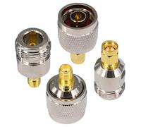 Kit d'adaptateur de type SMA vers N 4 pièces SMA 4G Adaptateur d'antenne SMA femelle/mâle vers N mâle/femelle Adaptateur amplificateur de signal N vers SMA pour antenne CB Radio Wifi Antenne