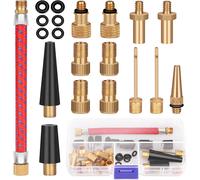 Kit D'adaptateur De Valve De Vélo 30pcs, Adaptateur De Valve De Haute Qualité Pour Pompe À Air Et Compresseur, Accessoires De Pompe De Vélo Pour Dv Av Sv