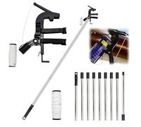 Kit d'adaptateur d'extension de bombe aérosol avec support réglable, tige télescopique de 12 pieds, filetage de 3/4", universel pour pulvérisateur de guêpes, spray de peinture, nettoyant de fenêtre et