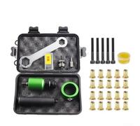 Kit d'adaptateur d'outils de rivet électrique pour -M8, outil d'écrou d'insertion de rivetage avec 5 mandrins et 20 écrous, compatible avec perceuse électrique ou clé à cliquet, compact (4)