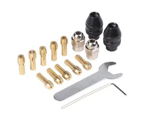 Kit d'adaptateur pour mandrin sans clé avec pince de serrage à changement rapide 0,5 mm-3,2 mm pour appareils compatibles Dremel, tige en métal