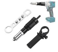 Kit d'Adaptateur pour Rivetage | Outil Manuel de Perçage | Kit d'Adaptateur de Rivet Portable pour Garage, Construction, Bricolage à Domicile, Mécanique et Maintenance