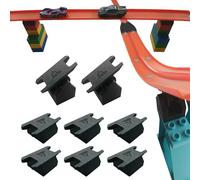 Kit d'adaptateurs compatible avec les pistes Hot Wheels & briques LEGO DUPLO - 8 adaptateurs (6 fixes, 2 mobiles)