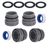 Kit d'adaptateurs de conversion de tuyau de piscine pour pompe de filtration de piscine,40 mm à 1 1/2 pouce-Lot de 4