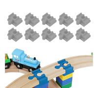 Kit d'adaptateurs de rail ferroviaire - Accessoires de connexion en bois, connecteurs d'extension interactifs | Pièces de connexion de train pédagogiques pour maternelles, crèches, espions