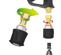 Kit d'adaptateurs pour Parkside Quick Connect vers filetage intérieur M22 rotatif à 360° - Raccord rapide anti-enroulement en laiton compatible avec nettoyeur haute pression Parkside de M&M Smartek