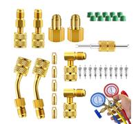 Kit d'adaptateurs R410A - Raccords AC et adaptateurs en laiton - Adaptateur de climatisation - Adaptateur multi-usages R410A pour climatiseurs split - HVAC