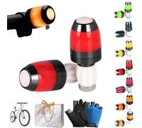 Kit d'adaptation clignotants LED pour trottinette électrique, clignotants sans fil rechargeables, clignotants étanches pour guidons de 17,2 à 22 mm (D Batterie (nicht im Lieferumfang enthalten))