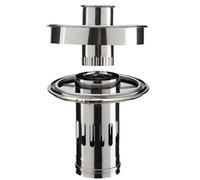 Kit d'adaptation pour sortie de toit inox/galva - PGI pour poêles à Pellets - Diamètre 80/130