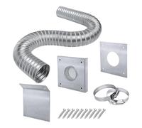 Kit d'admission d'air pour poêle à granulés, système de ventilation en | Kit d'admission d'air pour poêle à granulés en acier inoxydable 304, extension de 152,4 cm, design de ventilation efficace