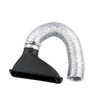 Kit D'admission D'air Turbo Universel Pour Pare-chocs Avant Kit D'entrée D'air Pour Turbine Entonnoir À Air voiture Entrées d'air tuyau