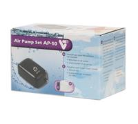 Kit d'aération Velda AP-10 VT noir - pompe à air, pierre à air, membrane de rechange et tuyau d'air inclus