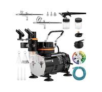 Kit d'aérographe professionnel à double Action 120W pistolet de pulvérisation électrique ensemble peinture brosse Air Art ongles tatouage maquillage modèle pulvérisateur Fonctionnement Stable