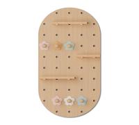 Kit d'affichage mural modulaire - Crochets et étagères réglables pour un rangement polyvalent dans la chambre, le bureau ou le bureau - 40 x 80 cm - Solution marron