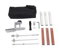 Kit d'affûtage à angle fixe avec 6 pierres à aiguiser, outil d'affûtage professionnel en acier pour ciseaux de chef de cuisine, raboteuse polyvalente et Durable