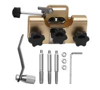 Kit d'affûtage de tronçonneuse - Aiguiseur de tronçonneuse - Kit d'affûtage de tronçonneuse en alliage d'aluminium avec 3 embouts - Affûteur de chaîne portable avec manivelle pour tronçonneuses et