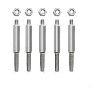 Kit d'affûtage de tronçonneuse cylindrique 5 pièces avec têtes de meulage en émeri de 4 mm, 5 mm, 6 mm pour meuleuses électriques à main, convient pour le traitement du métal pour CNC (5 pièces de 4