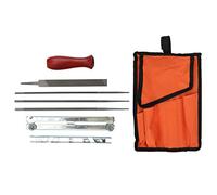 Kit d'affûtage de tronçonneuse Ensemble d'outils de lime de haute qualité Mécanisme de verrouillage rapide efficace Contrôle stable Outil durable en acier Sac orange Robuste