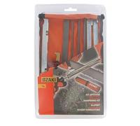 Green Star - Kit d'affûtage complet - Manche bois, jauge, 3 limes Ø4/4,8/5,5 mm, sacoche