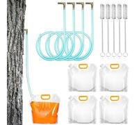 Kit d'agrafage de sirop d'érable - Robinets de perceuse avec brosse à tubes, ensemble de collecte pour débutants | Thème Spiles d'érable Fabrication de sirops organiques Filtrages