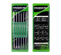 Kit d'aide à dessouder 6 pièces pour réparation PCB et assistance à la soudure - Kit d'outils de soudure en acier au carbone avec racloir, poinçon, brosse, fourchette, crochet, tige de poussée