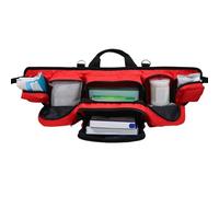 Kit d'aide à la hanche, sac banane rouge de grande capacité pour kit d'aide - Organiseur de kit d'aide avec fermeture éclair - Pack utilitaire avec bandes réfléchissantes pour