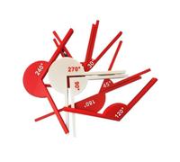 Kit d'aide à l'enseignement des mathématiques - 30°/60°/90°/45°/120°/180°/240°/270° Aide à l'enseignement des mathématiques, accessoires pédagogiques à angle géométrique pour l'éducation des