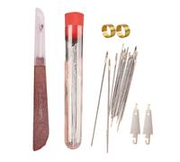 Kit d'Aiguilles à Coudre, Ensemble de Grandes Aiguilles en Acier Inoxydable 2025 Nouvelles avec œil Large pour Couture à la Main, Aiguilles à Fil, Fils, Couture DIY et Broderie pour Débutants Adultes