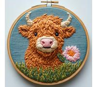 Kit d'aiguilles de poinçonnage pour débutants, adorable kit de broderie décorative pour adultes, kit de poinçonnage pour adultes, kit de bricolage fait à la main