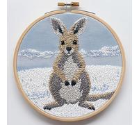 Kit d'aiguilles de poinçonnage pour débutants, série Snow Series Holiday Punch Needle Craft Set, Punch Stitch Kit pour adultes, projets créatifs faits à la main