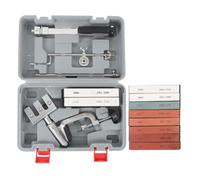 Kit d'aiguisage à angle fixe, pince réglable professionnelle à 360 degrés avec 10 pierres à aiguiser, système d'affûtage de couteaux de cuisine de chef pour cuisiniers et chefs à