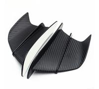 Kit d'ailettes de carénage latéral de moto - Déflecteur d'air aérodynamique pour modèles, finition en fibre de carbone brillante, matériau ABS,
