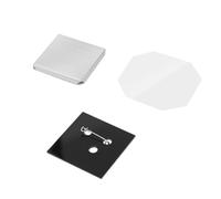 Kit d'aimants de réfrigérateur carrés personnalisés ensemble de création d'autocollants photo avec recharges for boutons, cadres magnétiques fournitures de bricolage(Pin/2.5x2.5in,100set)