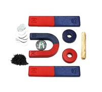 Kit d'aimants en physique pour expériences scientifiques éducatives comprenant barre/anneau/fer à cheval/boussole