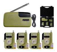 Kit d'alarme de touche de pêche, ensemble d'alarme de canne à pêche avec haute sensibilité, portée sans fil de 500 m, surveillance multicanal pour pêcheurs